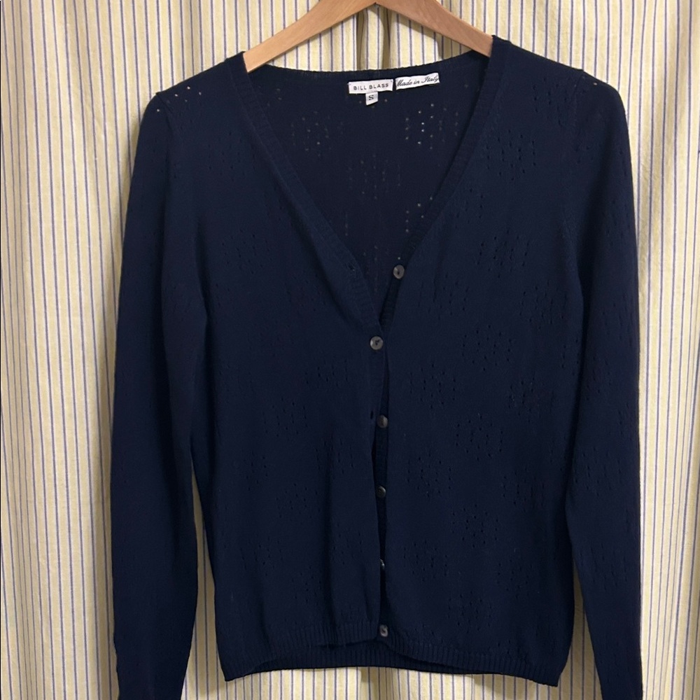 Bill Blass Navy Knit Pullover Sweater Set - Picture 6 of 16